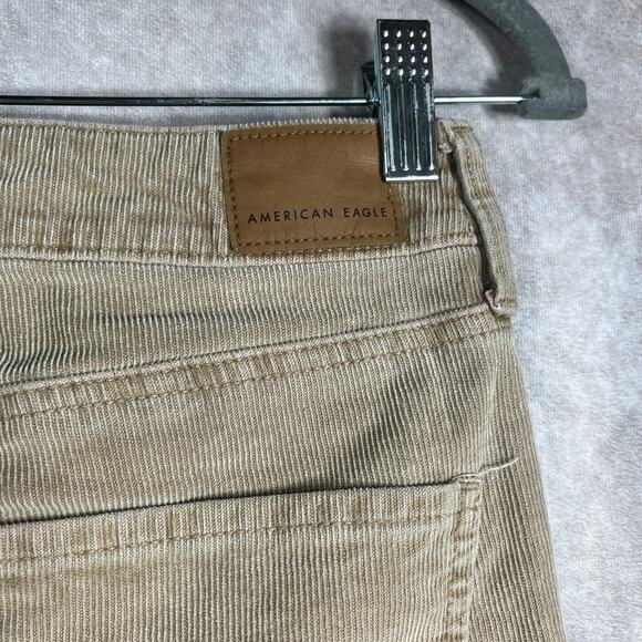 American Eagle‎ Pants Womens 2 Brown Corduroy Flared Leg Stretch Button Fly Y2K - Picture 4 of 13